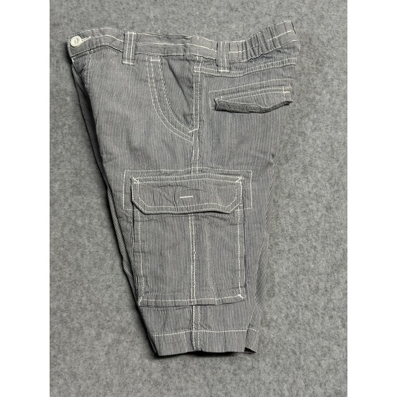 Greendog Cargo Shorts Boys 7 Blue White Pinstripe Twill Cotton Pockets Casual - Picture 3 of 9